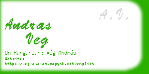 andras veg business card