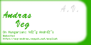 andras veg business card